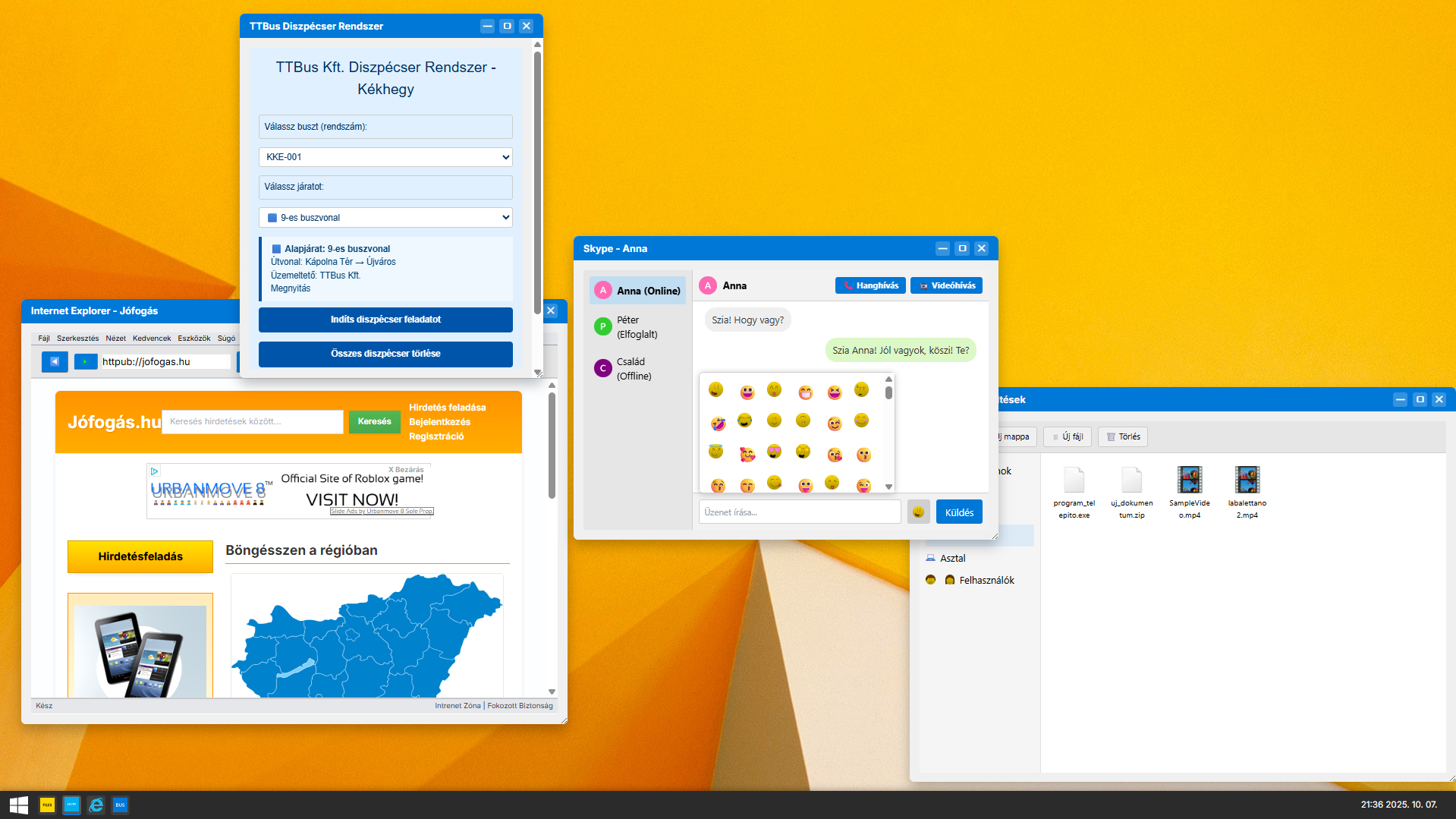 Windows 8.1 illusztráció a Start gombbal és csempékkel