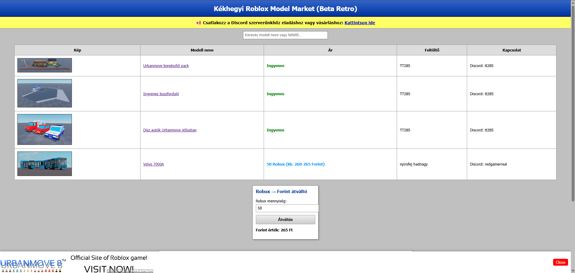 Kékhegyi Roblox Model Market