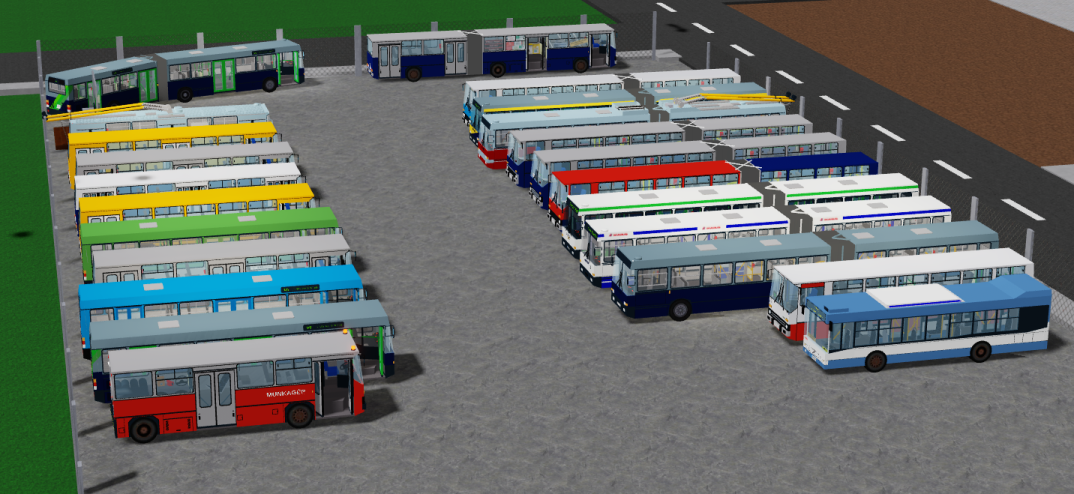 Kiállított Ikarus buszok gyűjteménye